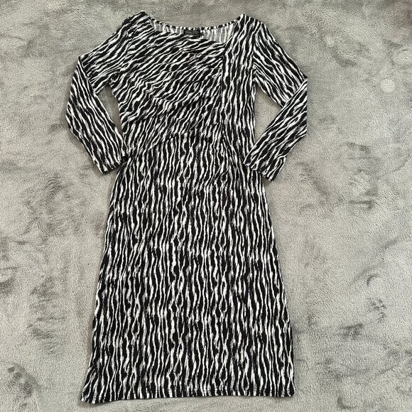 Pendleton Midi Dress Knee Black Women's size MEDIUM Cotton Modal - Picture 1 of 7